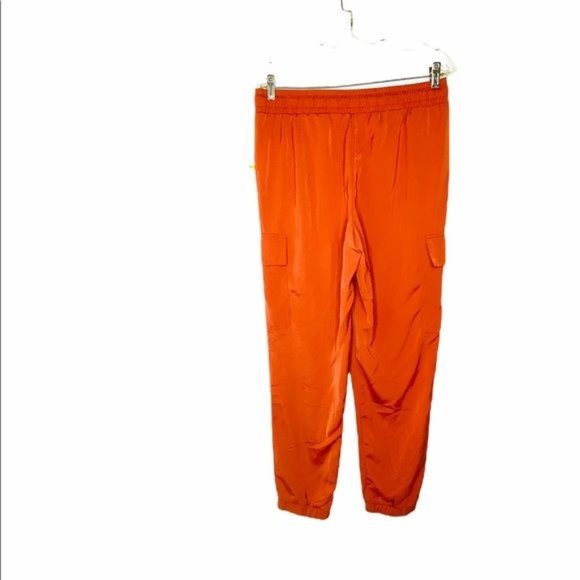 Michael Kors Cargo Jogger Pants Orange Womens Size 12 New With Tags - Picture 9 of 11